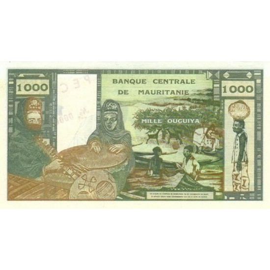 1973 - Mauritania Pic 3s 1000 Ouguiya banknote Specimen 1973 - Mauritania Pic 3s 1000 Ouguiya banknote Specimen