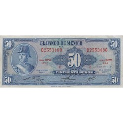 1972 - Mexico P49u 50 Pesos banknote