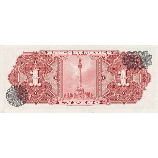 1959 - Mexico P59f 1 Peso banknote 1959 - Mexico P59f 1 Peso banknote