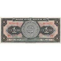 1970 - Mexico P59i 1 Peso banknote