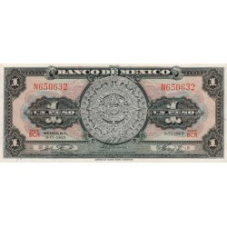 1970 - Mexico P59i 1 Peso banknote