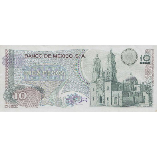 1973 - Mexico P63f 10 Pesos banknote 1973 - Mexico P63f 10 Pesos banknote