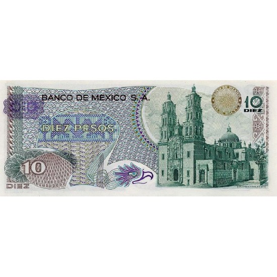 1977 - Mexico P63i 10 Pesos banknote 1977 - Mexico P63i 10 Pesos banknote