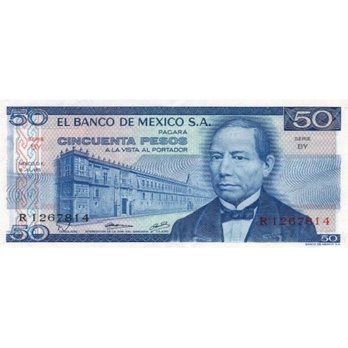1973 - Mexico P65a 50 Pesos banknote