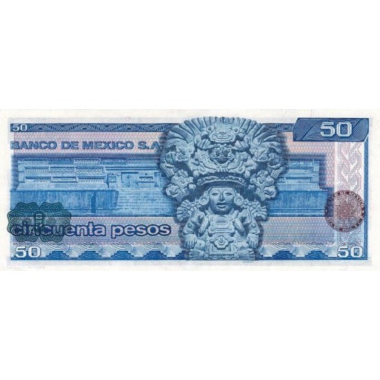 1973 - Mexico P65a 50 Pesos banknote 1973 - Mexico P65a 50 Pesos banknote