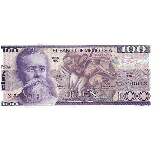 1978 - México PIC 66b billete de 100 Pesos EBC