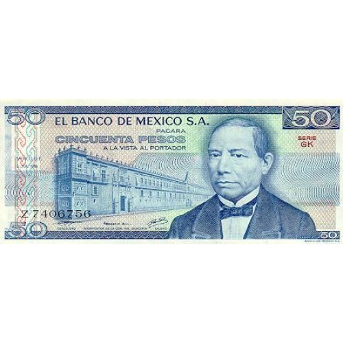 1979 - México PIC 67b billete de 50 Pesos S/C