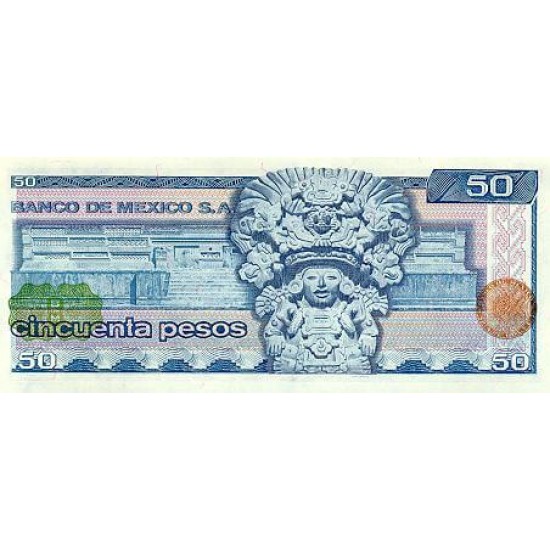 1979 - Mexico P67b 50 Pesos banknote 1979 - Mexico P67b 50 Pesos banknote