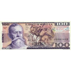 1981 - México PIC 74a billete de 100 Pesos S/C