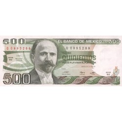 1981 - México PIC 75a billete de 500 Pesos S/C