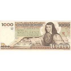 1982 - México PIC 76d billete de 1.000 Pesos S/C