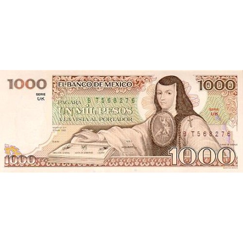 1984 - Mexico PIC 80b 1.000 Pesos banknote UNC