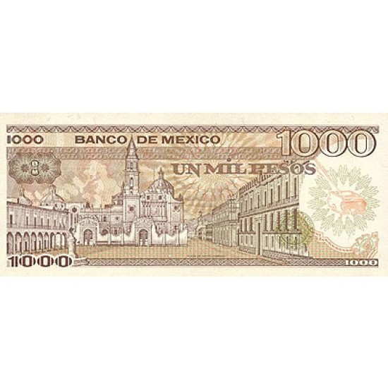 1984 - Mexico P81 1,000 Pesos banknote 1984 - Mexico P81 1,000 Pesos banknote