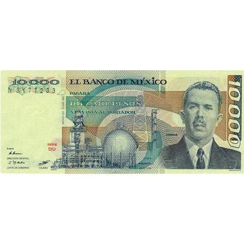 1983 - México PIC 84b billete de 10.000 Pesos S/C