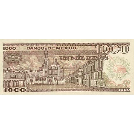 1985 - Mexico P85 1,000 Pesos banknote 1985 - Mexico P85 1,000 Pesos banknote