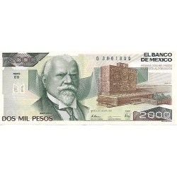 1989 - México PIC 86c billete de 2000 Pesos EBC 1989 - México PIC 86c billete de 2000 Pesos EBC