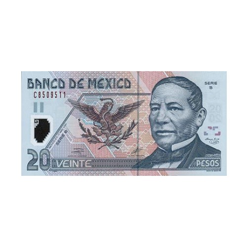 2001 - Mexico P116b 20 Pesos banknote polymer