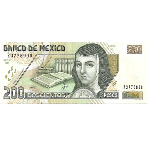 2002 - Mexico PIC 119b 200 Pesos banknote XF