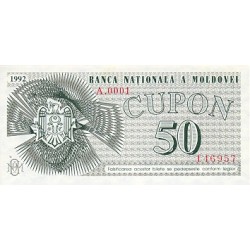 1992 -  Moldavia  PIC 1     billete de 50 Cup