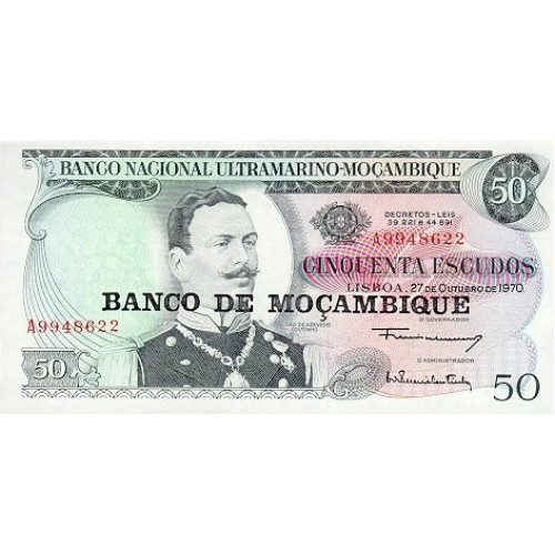 1976 - Mozambique PIC 116 50 Escudos banknote UNC