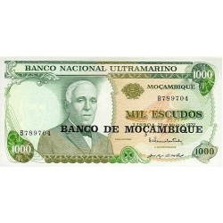 1976 - Mozambique PIC 119  1000 Escudos banknote