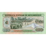 1983 - Mozambique PIC 130a 100 Meticai banknote