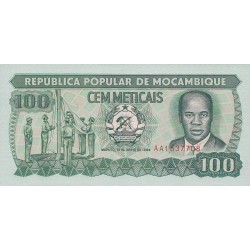 1989 - Mozambique pic 130c billete de 100 Meticais