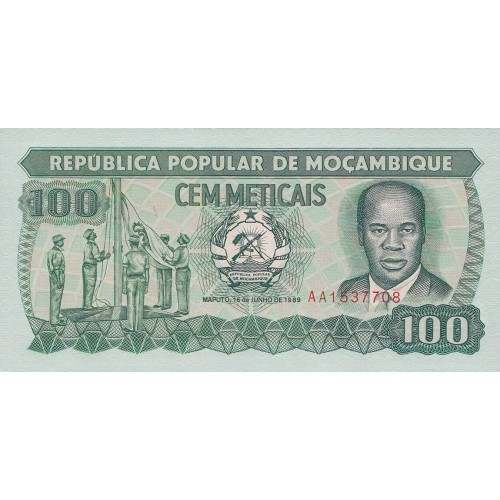 1989 - Mozambique PIC 130c 100 Meticais banknote UNC