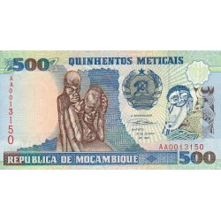1991 - Mozambique PIC 134 billete de 500 Meticais S/C