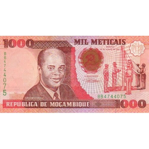 1991 - Mozambique pic 135 billete de 1000 Meticais