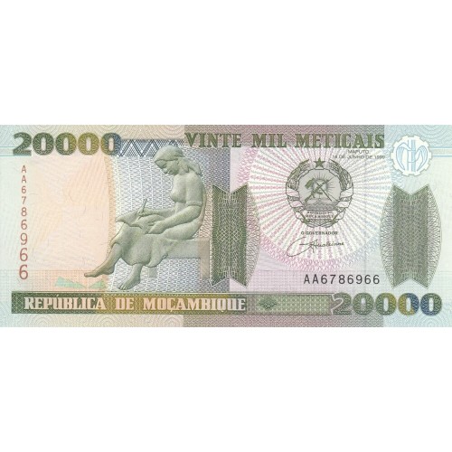 1999 - Mozambique PIC 140 20000 Meticais banknote UNC