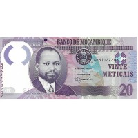 2017 - Mozambique 20 Meticais banknote PIC 149b UNC