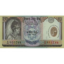 2002 - Nepal PIC 45    billete de 10 Rupias