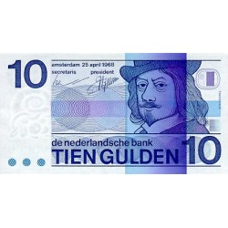 1968- Holanda  Pic  91b          billete de 10 Gulden