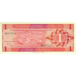1970 - Antillas Holandesas P20a billete de 1 Gulden