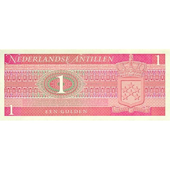 1970 - Netherlands Antilles P20a 1 Gulden banknote 1970 - Netherlands Antilles P20a 1 Gulden banknote