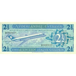 1970 - Antillas Holandesas  P21a  billete de 2,5 Gulden