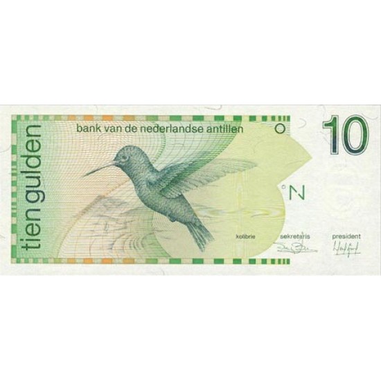 1994 - Netherlands Antilles P23c 10 Gulden banknote 1994 - Netherlands Antilles P23c 10 Gulden banknote