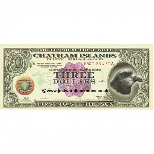 1999 - Chatman (Nueva Zelanda)  billete de 3 Dólares