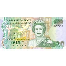 1992 - Nueva Zelanda P179b billete de 20 Dólares