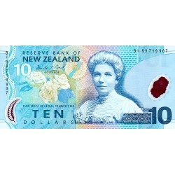 2002 - New Zealand  P186a 10 Dollars banknote