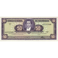 1958 - Nicaragua PIC 119    50 Cordobas banknote