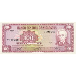 1972 - Nicaragua P126 100 Cordobas banknote