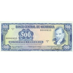 1979 - Nicaragua P133 billete de 500 Córdobas