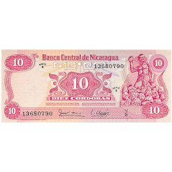 1979 - Nicaragua P134 billete de 10 Córdobas