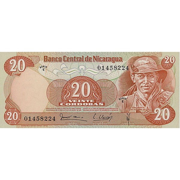 1979 - Nicaragua P135 20 Cordobas banknote