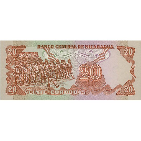 1979 - Nicaragua P135 20 Cordobas banknote 1979 - Nicaragua P135 20 Cordobas banknote