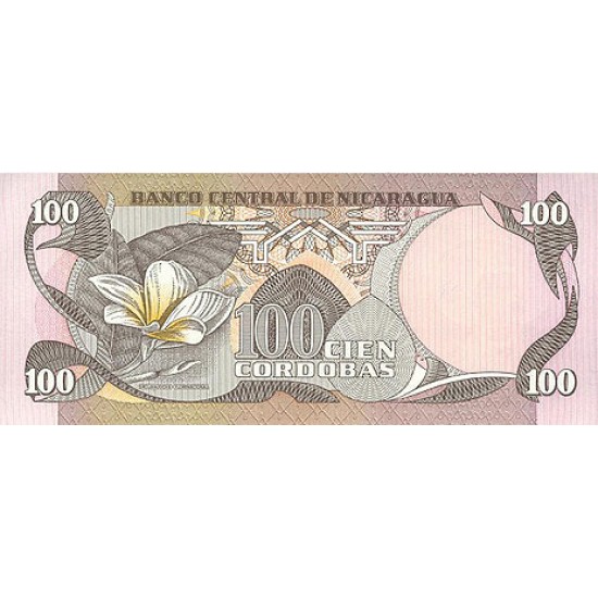 1979 - Nicaragua P137 100 Cordobas banknote 1979 - Nicaragua P137 100 Cordobas banknote