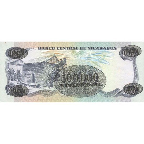 1987 - Nicaragua P150 500,000 / 1,000 Cordobas banknote 1987 - Nicaragua P150 500,000 / 1,000 Cordobas banknote