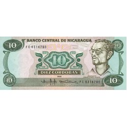 1988 - Nicaragua PIC 151 10 Cordobas banknote UNC 1988 - Nicaragua PIC 151 10 Cordobas banknote UNC